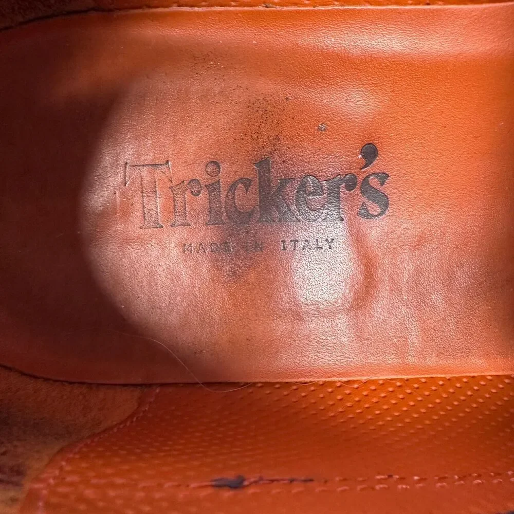 Tricker’s Penny Loafers Shoes Men’s EU 41 Dark Blue Suede Pull On‎ Oxford $350